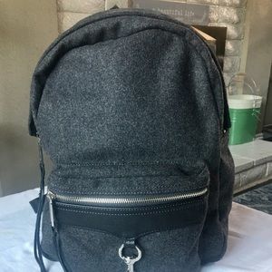 Rebecca minkoff grey with leather shoulder straps